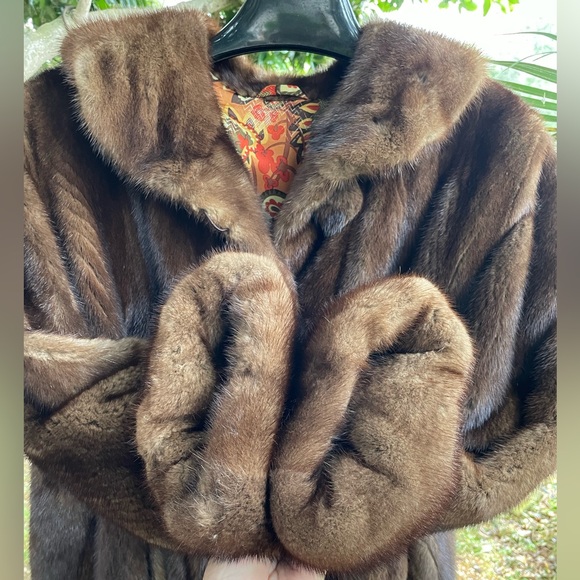 Stunning Mink Fur Stroller Paisley Lining 50”Bust 89” Sweep Vintage Beauty 😍 - Picture 5 of 9